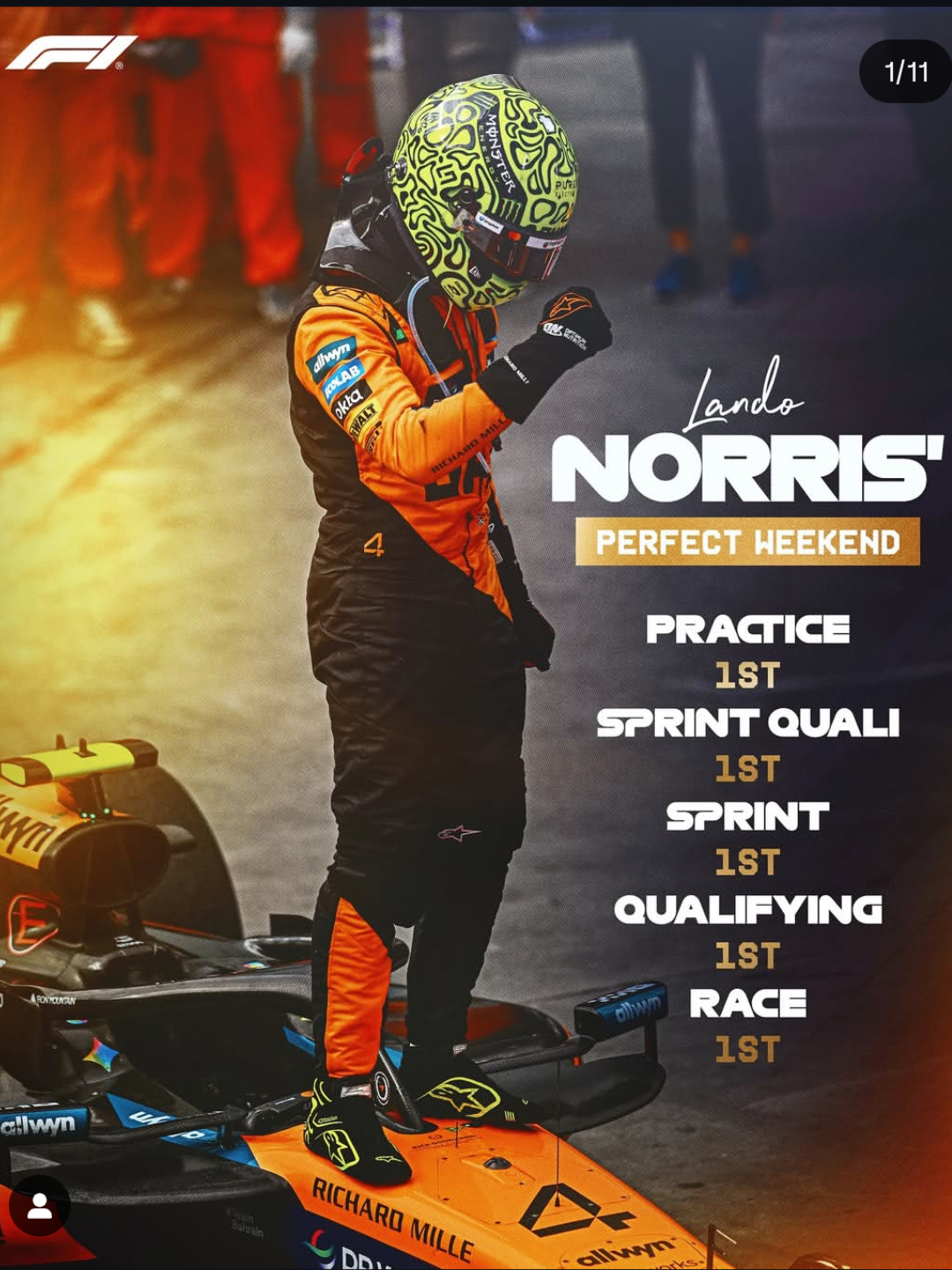 哈斯车队绝杀法拉利，诺里斯统治全场